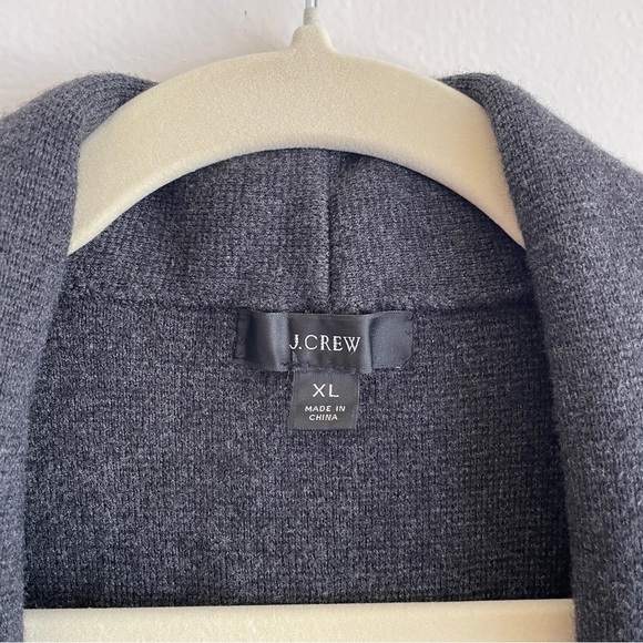 J. Crew Camille Sweater Blazer Shawl Collar Jacket XL merino wool open Sophie - Picture 6 of 12